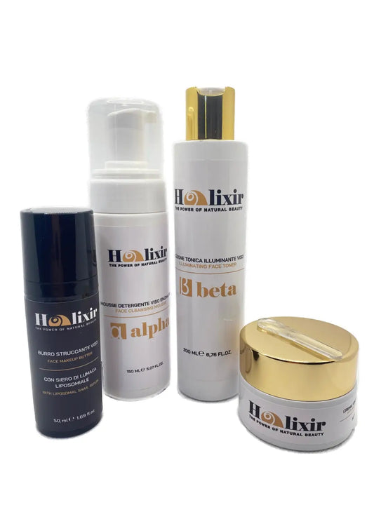 Kit completo skincare Helixir Natural Beauty alla bava di lumaca
